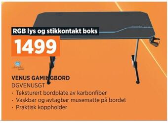 POWER Venus gamingbord tilbud