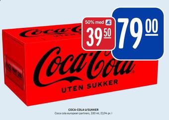 Rema 1000 Coca-cola u/sukker tilbud