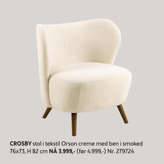 Bohus Crosby stol tilbud