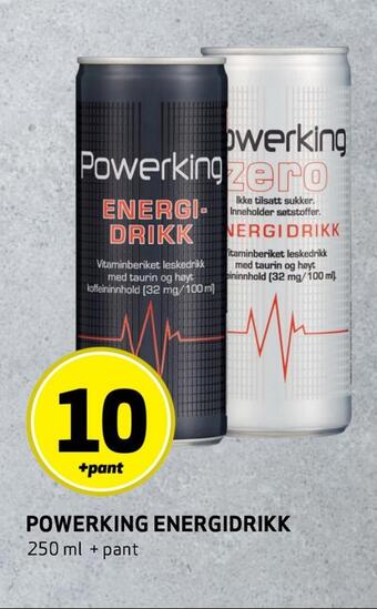 Bunnpris Powerking energidrikk tilbud