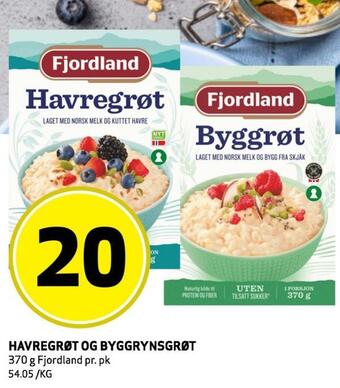 Bunnpris Havregrøt og byggrynsgrøt tilbud