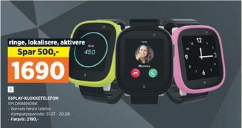 POWER X6play-klokketelefon tilbud