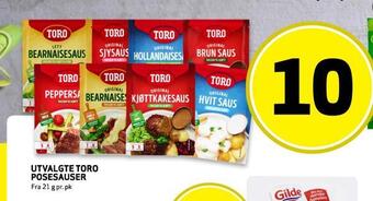 Bunnpris Utvalgte toro posesauser tilbud