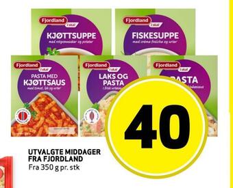 Bunnpris Utvalgte middager fra fjordland tilbud