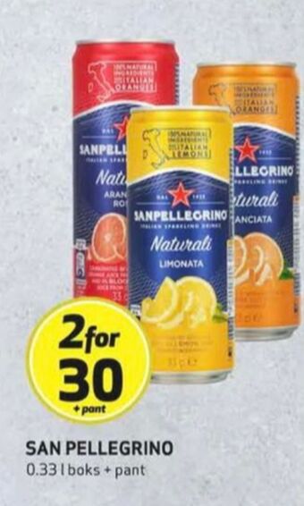 Bunnpris San pellegrino mineralvann tilbud