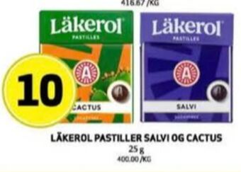 Bunnpris Läkerol pastiller tilbud