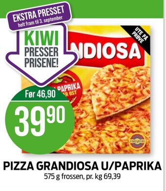 Kiwi Grandiosa pizza tilbud