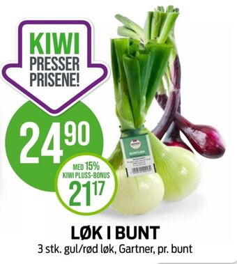 Kiwi Gartner løk tilbud