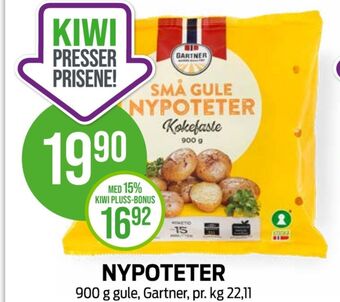 Kiwi Gartner poteter tilbud