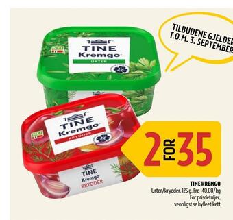 Coop Prix Tine kremgo tilbud