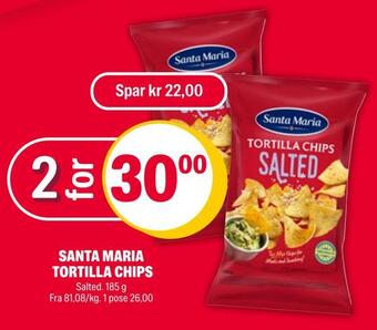 Coop Extra Santa maria tortilla chips tilbud