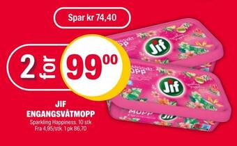 Coop Extra Jif engangsvåtmopp tilbud