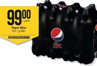 CC Mat Pepsi Max 8 x 1,5 liter tilbud