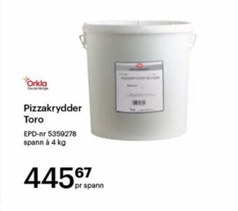Storcash Pizzakrydder Toro tilbud