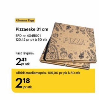 Storcash Pizzaeske 31 cm tilbud