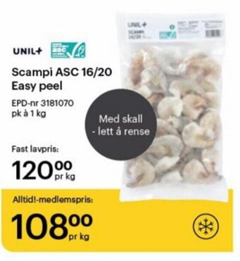 Storcash Scampi ASC 16/20 Easy peel tilbud