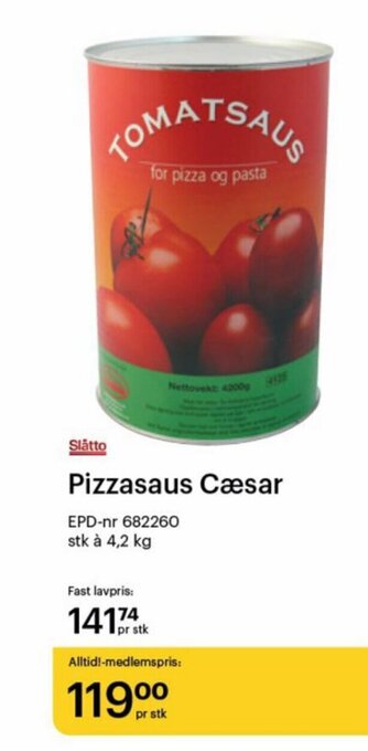 Storcash Pizzasaus Cæsar tilbud