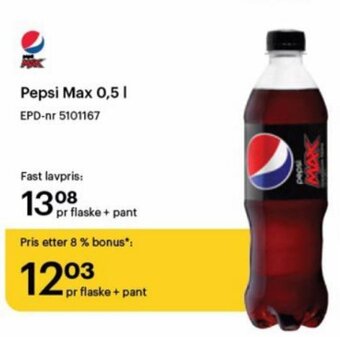 Storcash Pepsi Max 0,5 L tilbud