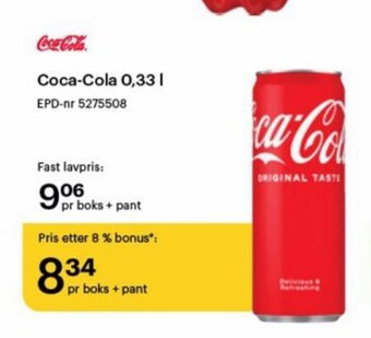 Storcash Coca-Cola 0,33 L tilbud