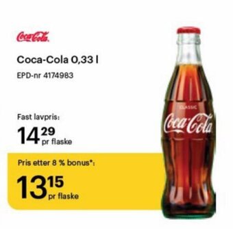 Storcash Coca-Cola 0,33L tilbud