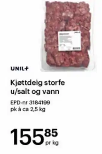 Storcash Kjøttdeig storfe u/salt og vann tilbud