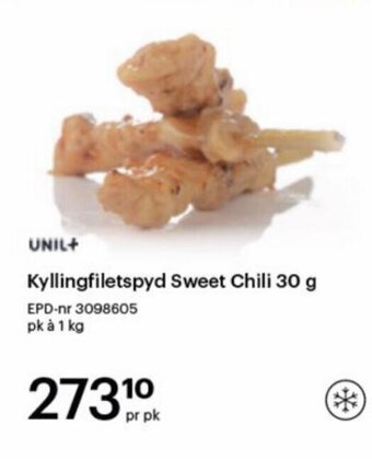 Storcash Kyllingfiletspyd Sweet Chili 30 g tilbud