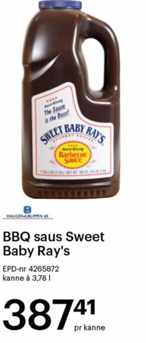 Storcash BBQ saus Sweet Baby Ray's tilbud