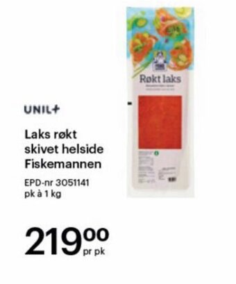 Storcash Laks røkt skivet helside Fiskemannen tilbud