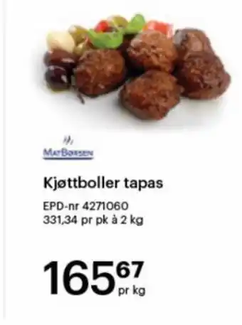 Storcash Kjøttboller tapas tilbud