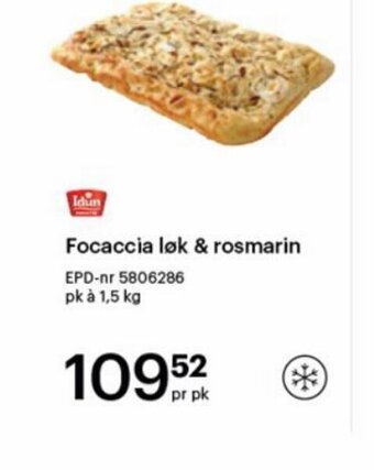 Storcash Focaccia løk & rosmarin tilbud