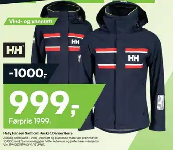 XXL Sport Helly hansen saltholm jacket, dame/herre tilbud