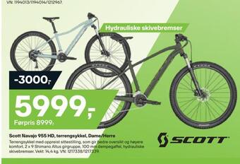 XXL Sport Scott navajo 955 hd, terrengsykkel, dame/herre tilbud
