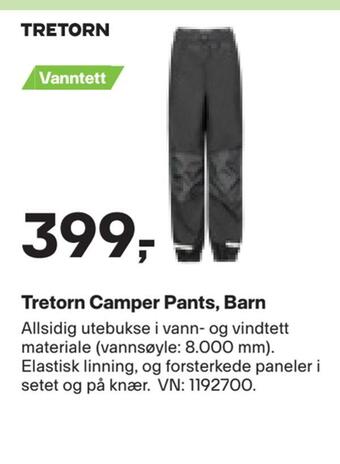 XXL Sport Tretorn camper pants, barn tilbud