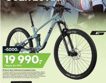XXL Sport Gt sensor sport, fulldempet terrengsykkel, unisex tilbud