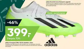 XXL Sport Adidas x crazyfast.3 mg / q3 23, fotballsko, junior tilbud