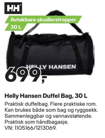 XXL Sport Helly hansen duffel bag, 30 l tilbud