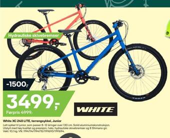 XXL Sport White xc 240 lite, terrengsykkel, junior tilbud
