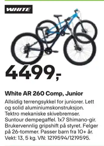 XXL Sport White ar 260 comp, junior tilbud