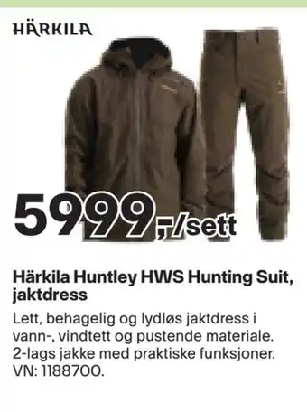 XXL Sport Härkila huntley hws hunting suit, jaktdress tilbud