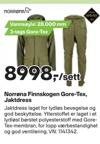 XXL Sport Norrøna finnskogen gore-tex, jaktdress tilbud