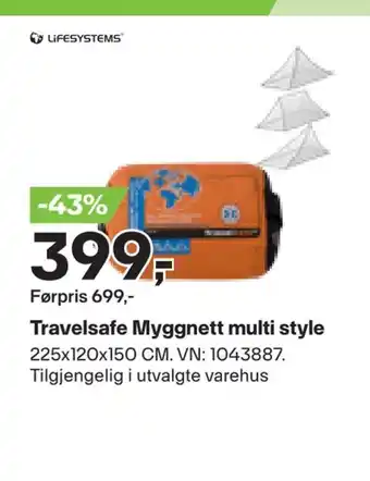 XXL Sport Travelsafe myggnett multi style tilbud