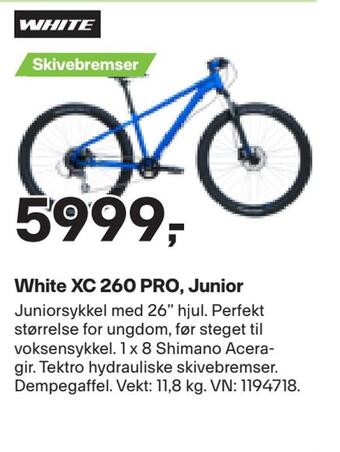 XXL Sport White xc 260 pro, junior tilbud