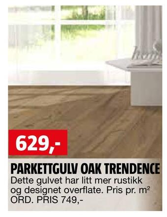 Bauhaus Parkettgulv oak trendence tilbud