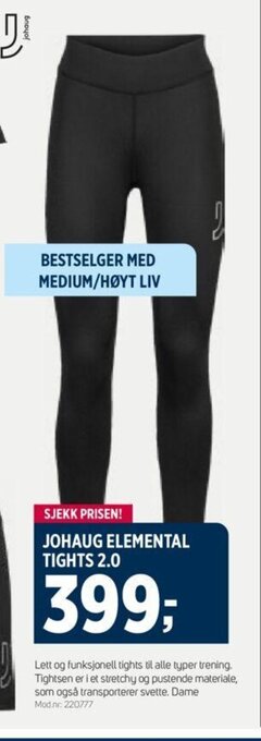 Sport 1 JOHAUG ELEMENTAL TIGHTS 2.0 tilbud