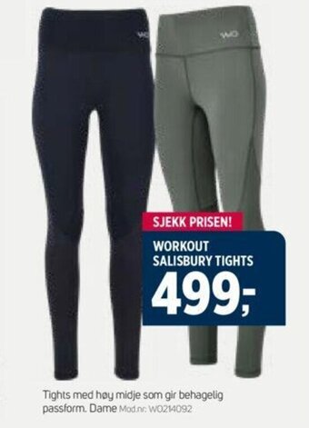 Sport 1 WORKOUT SALISBURY TIGHTS tilbud