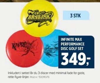 Sport 1 INFINITE MAX PERFORMANCE DISC GOLF SET tilbud