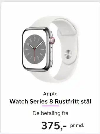 Telia Apple Watch Series 8 Rustfritt stål tilbud
