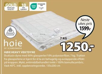 JYSK HØIE HEAVY VEKTDYNE tilbud