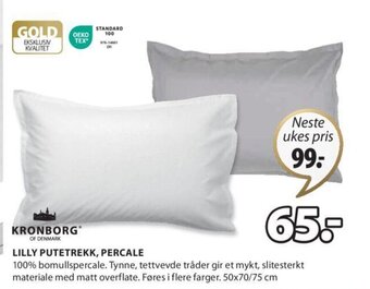 JYSK LILLY PUTETREKK, PERCALE tilbud