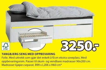 JYSK TANGBJERG SENG MED OPPBEVARING tilbud
